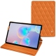 Samsung Galaxy Tab S6 leather case - Orange - Couture ( Nappa - Pantone 1495U ) 