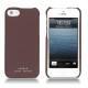 가죽 커버 Apple iPhone 5 - Châtaigne ( Pantone 476C ) 