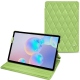 Housse cuir Samsung Galaxy Tab S6 - Vert olive - Couture ( Nappa - Pantone 578U ) 