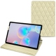 Housse cuir Samsung Galaxy Tab S6 - Ivoire - Couture ( Sleek P C12 - White ) 