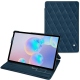Samsung Galaxy Tab S6 leather case - Blu mediterran - Couture