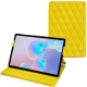 가죽 커버 Samsung Galaxy Tab S6 - Jaune fluo - Couture