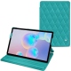 Samsung Galaxy Tab S6 leather case - Bleu fluo - Couture
