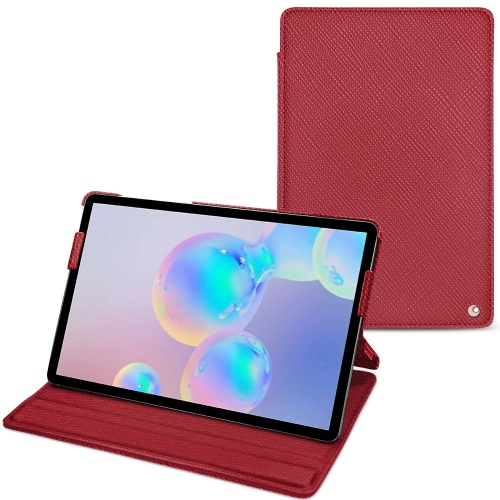Capa em pele Samsung Galaxy Tab S6Rouge passion ( Pantone #a6192e ) 