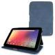 Custodia in pelle Samsung Google Nexus 10  - Jean vintage ( Roughtcut - Pantone 285U  ) 