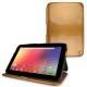 Custodia in pelle Samsung Google Nexus 10  - Or Maïa ( Bologna Hi Gloss Metallic - Pantone 871C ) 