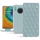 硬质真皮保护套 Huawei Mate 30 Pro - Bleu ciel - Couture ( Nappa - Pantone 277C ) 