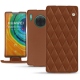 Funda de piel Huawei Mate 30 Pro - Marron - Couture ( Nappa - Pantone 1615C ) 