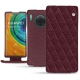 Huawei Mate 30 Pro leather case - Lie de vin - Couture ( Pantone 5115C ) 