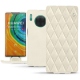 Housse cuir Huawei Mate 30 Pro - Blanc escumo - Couture