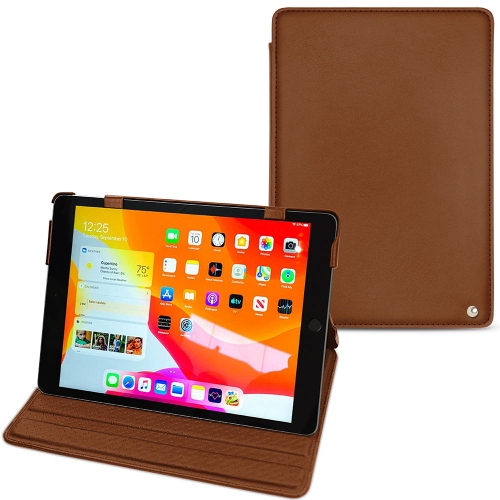 Hülle iPad 10.2“ Hülle aus Leder mit Smart Cover StilGut Couverture kompatibel mit iPad 10.2“ Case 9, 8. /& 7. Generation Lederhülle Rot Nappa Standfunktion