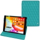 Housse cuir Apple iPad 10.2" (2019) - Bleu fluo - Couture