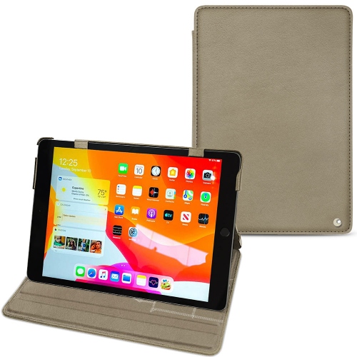Housse cuir Apple iPad 10.2" (2019 / 2020 / 2021)Darboun sabla ( Pantone #BCB1A1 )