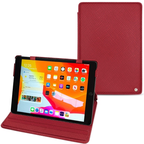 Housse cuir Apple iPad 10.2" (2019 / 2020 / 2021)Rouge passion ( Pantone #a6192e ) 