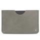 Apple iPad 10.2" (2019) leather pouch - Acier vintage ( Pantone 403C ) 
