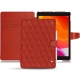 Apple iPad 10.2" (2019) leather case - Papaye - Couture ( Pantone 180C ) 