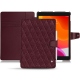 Housse cuir Apple iPad 10.2" (2019) - Lie de vin - Couture ( Pantone 5115C ) 