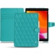Apple iPad 10.2" (2019) leather case - Bleu fluo - Couture
