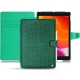 Apple iPad 10.2" (2019) leather case - Crocodile pino