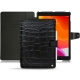 Funda de piel Apple iPad 10.2" (2019) - Crocodile nero