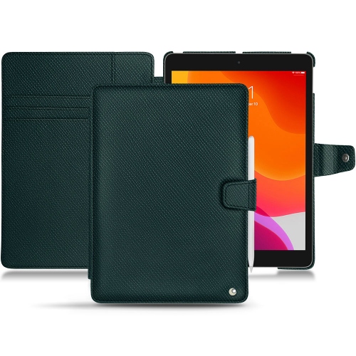Apple iPad 10.2" (2019 / 2020 / 2021) leather caseVert séduisant ( Pantone #1d3c34 ) 