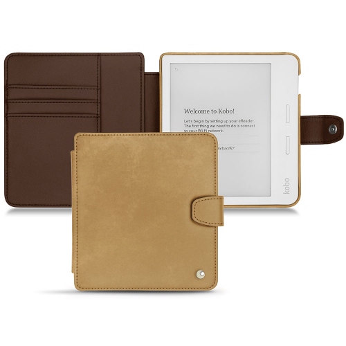 硬质真皮保护套 Kobo Libra H2OSable vintage ( Pantone #9b7340 ) 