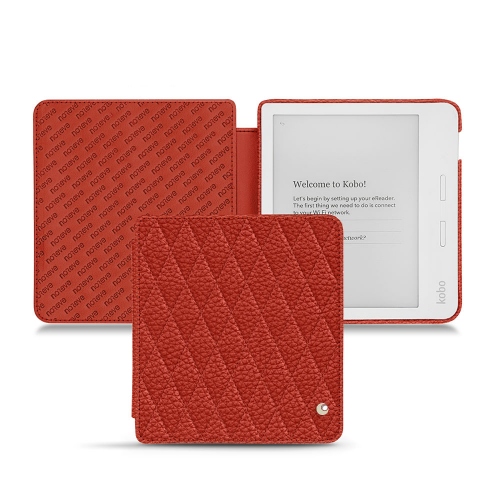 Lederschutzhülle Kobo Libra H2OPapaye - Couture ( Pantone #b54317 ) 