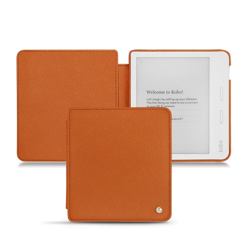 Housse cuir Kobo Libra H2OOrange vibrant ( Pantone #e36b39 ) 