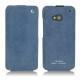 Custodia in pelle HTC One  - Jean vintage ( Roughtcut - Pantone 285U  ) 
