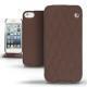 Custodia in pelle Apple iPhone 5  - Châtaigne - Couture ( Pantone 476C ) 