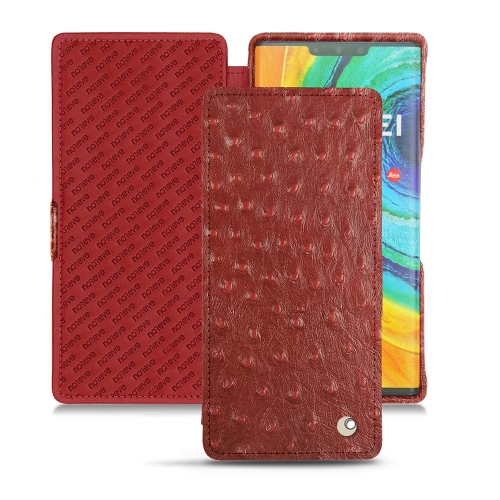 Funda de piel Huawei Mate 30 ProAutruche ciliegia ( Pantone #a4343a ) 