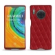 Capa em pele Huawei Mate 30 Pro - Rouge - Couture ( Nappa - Pantone 199C ) 