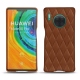 Custodia in pelle Huawei Mate 30 Pro - Marron - Couture ( Nappa - Pantone 1615C ) 