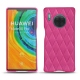 Coque cuir Huawei Mate 30 Pro - Rose BB - Couture