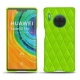 Coque cuir Huawei Mate 30 Pro - Vert fluo - Couture