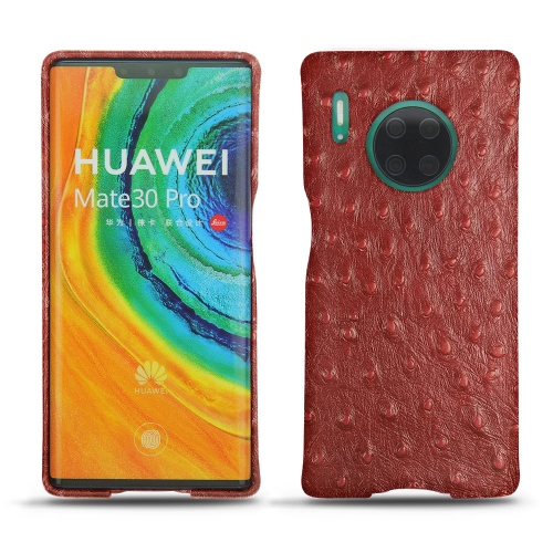 가죽 커버 Huawei Mate 30 ProAutruche ciliegia ( Pantone #a4343a ) 