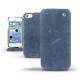 Apple iPhone 5S  leather case - Jean vintage ( Roughtcut - Pantone 285U  ) 
