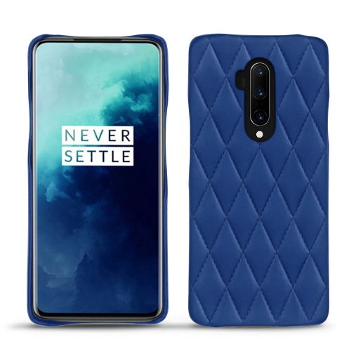 Custodia in pelle OnePlus 7T ProBleu océan - Couture ( Nappa - Pantone #15458a) 