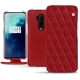 OnePlus 7T Pro leather case - Rouge - Couture ( Nappa - Pantone 199C ) 
