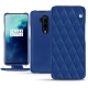 Lederschutzhülle OnePlus 7T Pro - Bleu océan - Couture ( Nappa - Pantone 293C ) 