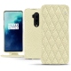 Funda de piel OnePlus 7T Pro - Ivoire - Couture ( Sleek P C12 - White ) 