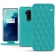 Housse cuir OnePlus 7T Pro - Bleu fluo - Couture