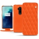 Housse cuir OnePlus 7T Pro - Orange fluo - Couture