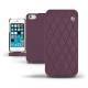Housse cuir Apple iPhone 5S  - Lie de vin - Couture ( Pantone 5115C ) 