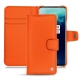 OnePlus 7T Pro leather case - Orange fluo
