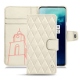 Capa em pele OnePlus 7T Pro - Blanc escumo - Couture