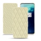 Custodia in pelle OnePlus 7T Pro - Ivoire - Couture ( Sleek P C12 - White ) 