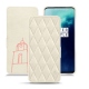 Housse cuir OnePlus 7T Pro - Blanc escumo - Couture