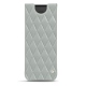 Capa em pele Samsung Galaxy Fold - Gris - Couture ( Nappa - Pantone W428C ) 