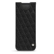가죽 커버 Samsung Galaxy Fold - Ebène - Couture ( Sleek P C12 - Black ) 